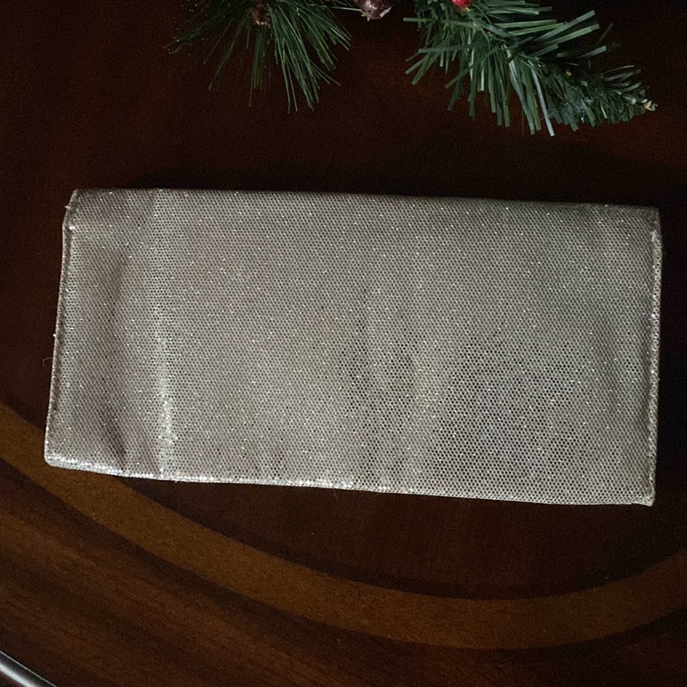 Victoria Secrets Silver Sparkle Envelope Clutch - Picture 2 of 6